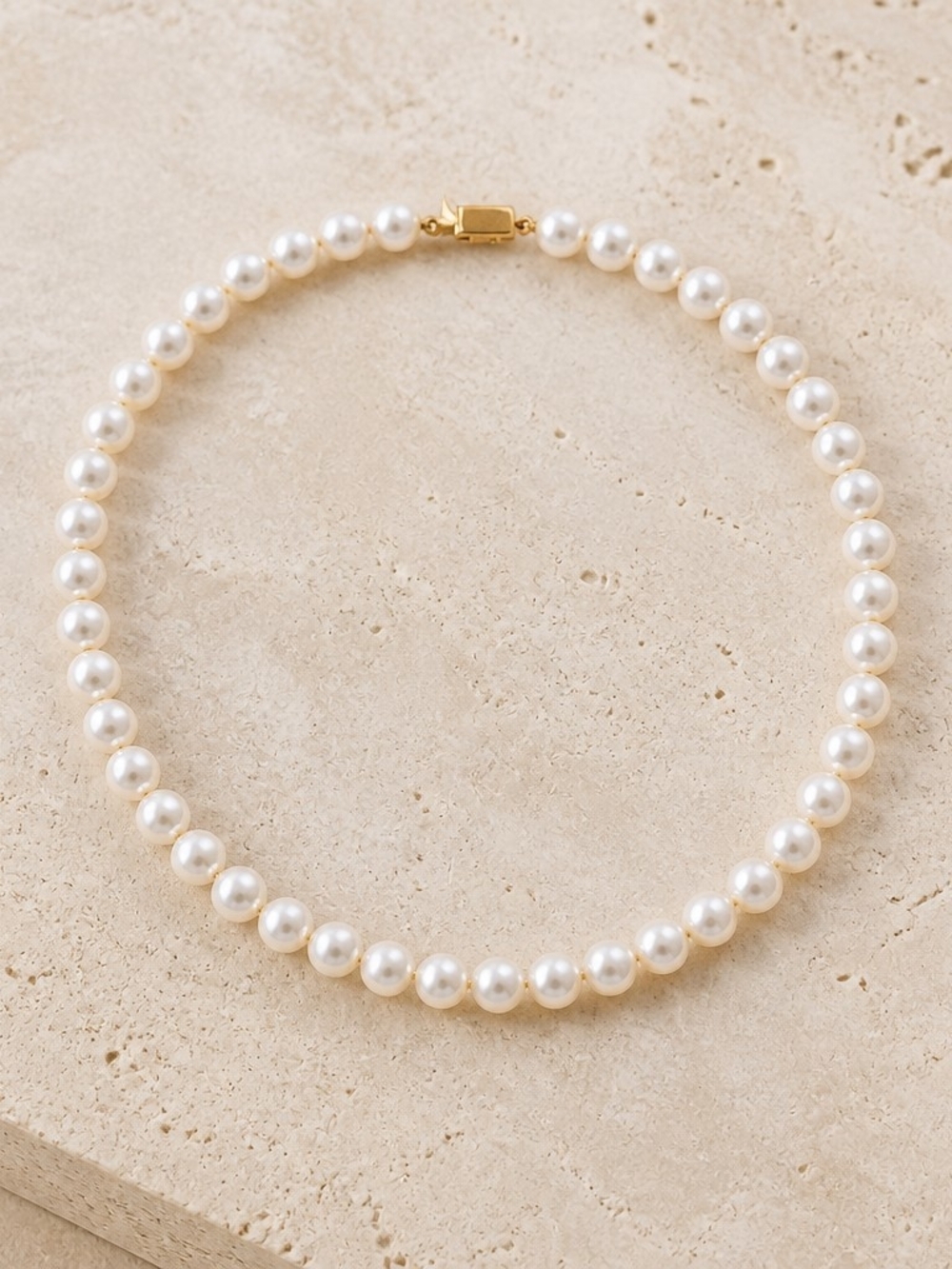 Monet Faux Pearl Necklace Cream Off White - Picture 2 of 3